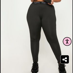 Pretty little thing black plus sized leggings
